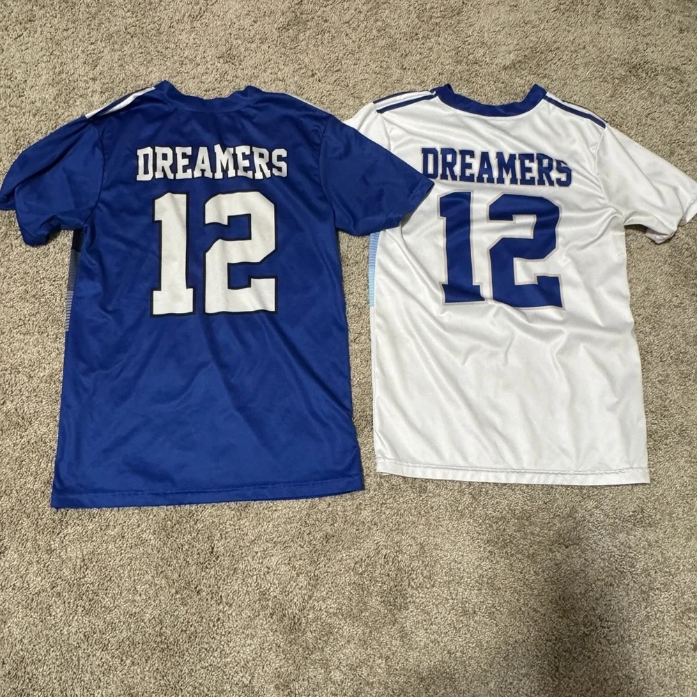 Boy’s 10/12 Dreamers #12 Sports Jersey Sets Blue and White Bundle Lot. - Picture 6 of 6